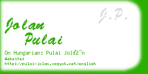 jolan pulai business card